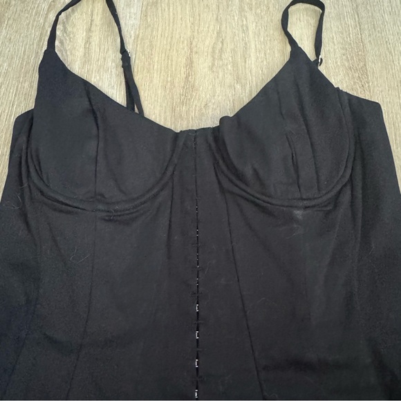 White Fox Boutique Black Button-Front Mini Dress - Picture 4 of 7